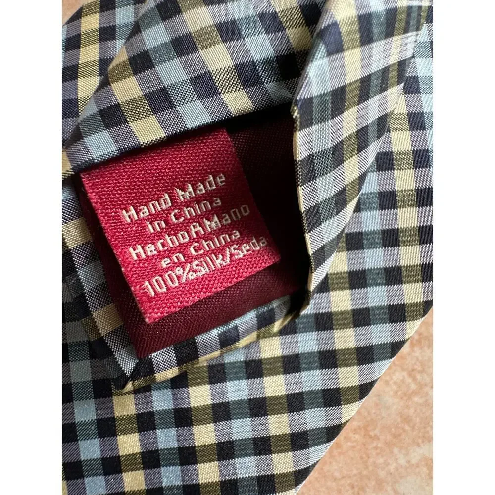 Original Penguin Silk multicolor Tie‎ Hand Made
